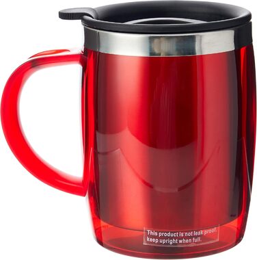 Термос ThermoCafé Transluzente Schreibtischbecher, червоний, 450 мл - 1 шт.