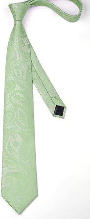 Набір краваток для чоловіків Enlision: краватка, кишеньковий хустинка, краваток-кліпса та запонки. Колір: салатовий, розмір: універсальний