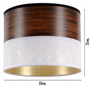 Стильна настільна нічна лампа з абажуром у кольорі венге, сучасний лофт, LED