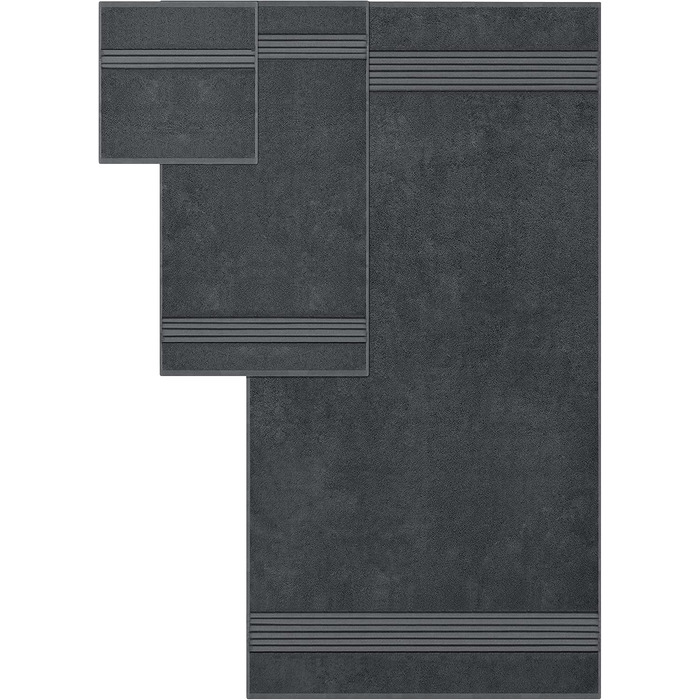 Utopia Towels 4-Piece Luxury Bath Towel Set, (68x137 cm), 100% Ring-Spun Cotton, 600 g/m², Lightweight and Highly Absorbent, Gym, Spa, and Hotel (black)