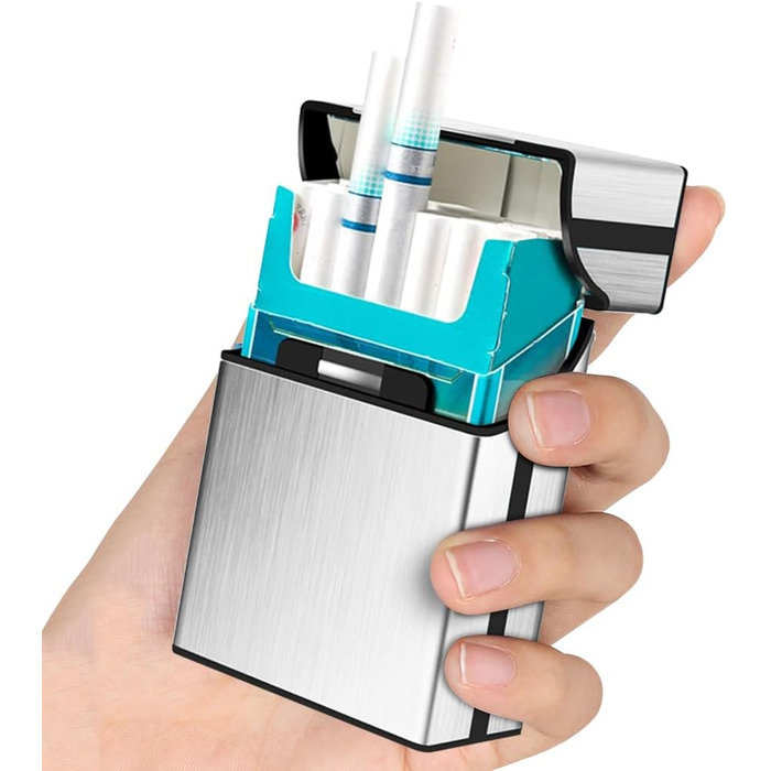 Алюмінієве етоу для сигарет (3 шт.) - срібляне, сіре, синє