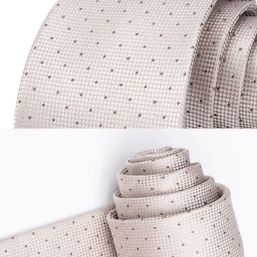 Краватка Enlision для чоловіків у клітинку з нагрудником, формальна краватка та краватка для бізнесу, комплект краватки та нагрудника, шампань