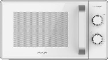 Мікрохвильова піч Cecotec Pro Clean 3120 з кварцовим грилем 800 Вт, антибактеріальним покриттям Ready 2 Clean, технологією 3D Wave, 20 л, 6 режимів, білий колір