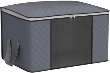 Органайзери для зберігання AIOR, 4 шт., 90 л, сірі. Коробки для зберігання постільної білизни, одягу, ковдр, подушок. Розмір 60x40x35 см