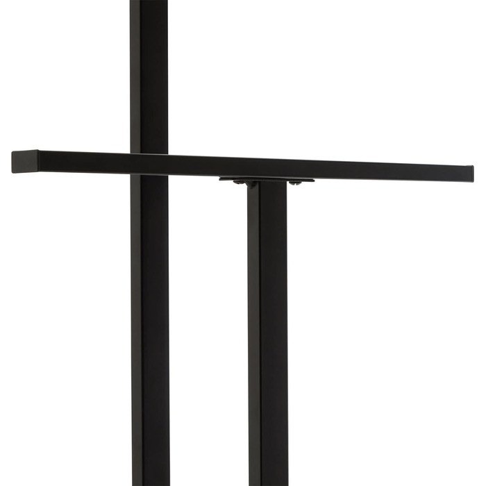 IDIMEX Metal Butler Scott, lacquered - elegant valet with trouser press, beautiful lady's valet with clothes hanger (Black)