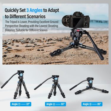 SIRUI AM-203S Міні-штатив з алюмінію: компактний, 15кг, 42см, для DSLR, Vlogging