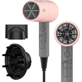 Фен AINA з дифузором: Іонська технологія, керамічне покриття, Cold Shot, 230V