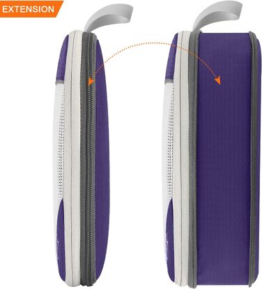 Органайзери для валізи Gonex (6 шт., зелений/фіолетовий) - набір кубиків для пакування