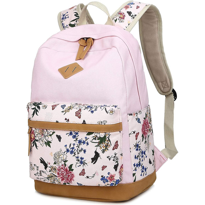 Рюкзак для дівчаток: легкий шкільний рюкзак, сумка для ноутбука, рожевий | для підлітків та подорожей