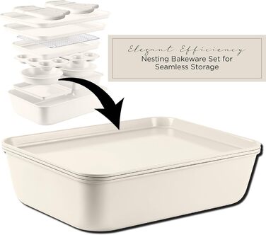 Набір форм для випічки Country Kitchen 13 шт. з антипригарним покриттям, Salbei (кремовий)