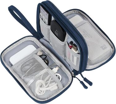 Органайзер для кабелів та аксесуарів для подорожей, універсальний, блакитний