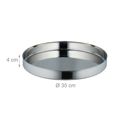 Relaxdays Silver Serving Tray