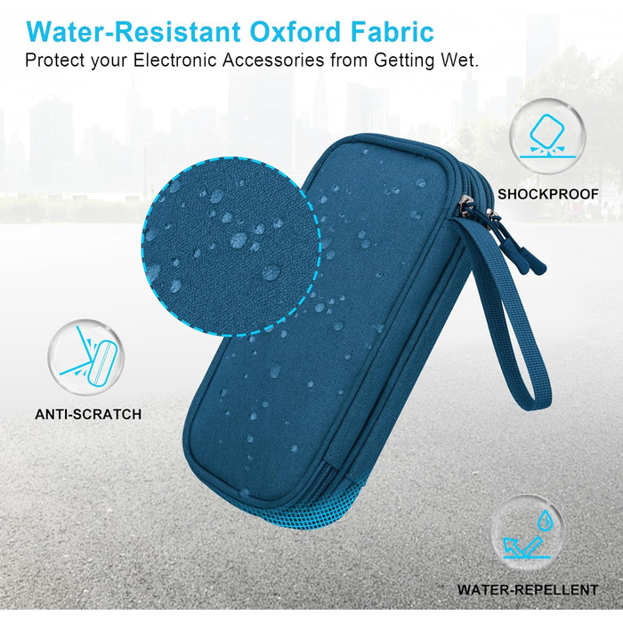 Органайзер для аксесуарів Lacdo: чохол-сумка для флеш-накопичувачів, кабелів, USB-накопичувачів (зелений, M)