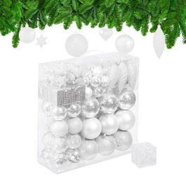 Relaxdays Set of 110 Christmas Baubles