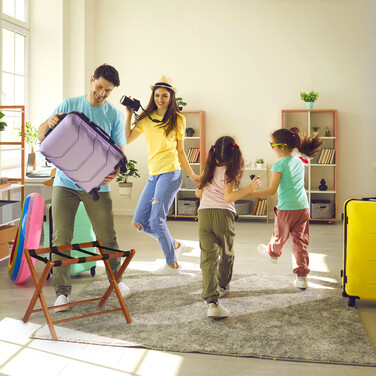Relaxdays Wooden Folding Suitcase Stand
