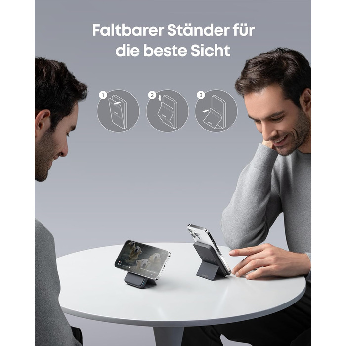 Anker MagGo Powerbank 5000mAh з магнітним кріпленням, USB-C, для iPhone 17/16/15/14/13/12, Interstellar