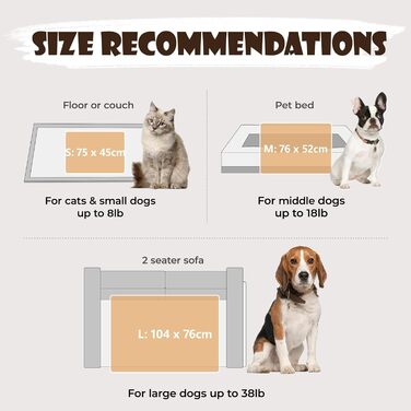 М'яка флісова підстилка для собак та котів Luciphia (3 шт. в наборі) - 45x75 см, блакитний+бежевий+сірий