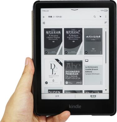 Чохол для Kindle Paperwhite 11 (2021) та Kindle Paperwhite Signature Edition, PU-шкіра, вертикальний/горизонтальний перегляд, блакитно-зелений
