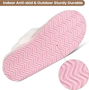 Тапочки жіночі теплі зимові PIZZ ANNU з плюшем та пам'яттю для ніг, рожеві (42/43 EU)