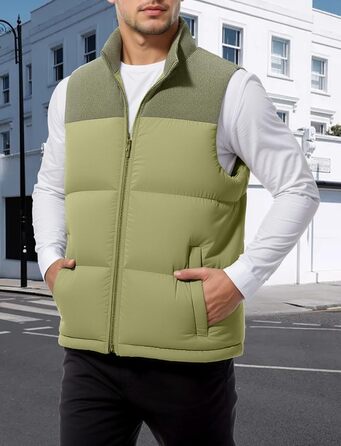 Чоловіча жилетка AIEOE з утеплювачем, без рукавів, тепла зимова жилетка, для активного відпочинку, кордур, розміри S-3XL (зелений, M)