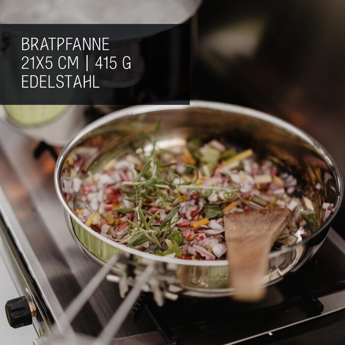 Набір посуду Primus Outdoor Campfire Cookset - нержавіюча сталь, 1.8 л, 21 см, для кемпінгу та приготування їжі на вогні та газових плитах