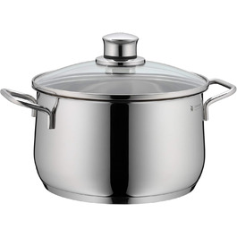 Каструля WMF Diadem Plus 3,7 л, 20 см, індукція, з кришкою, полірована нержавіюча сталь