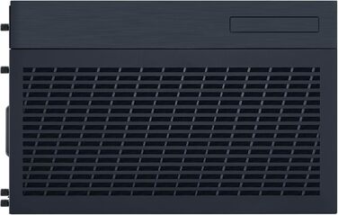 Корпус Lian Li O11 Dynamic Mini V2 Flow: компактний ATX Midi-Tower з двокамерним дизайном, скляною панеллю та модульною конструкцією. 5 вентиляторів встановлено. Чорний колір.