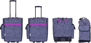 Alessandro Shopping Trolley Shopping Trolley (Gray Paisley Zip Purple)