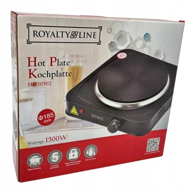 Електрична одноконфоркова плита Royalty Line 1500 Вт