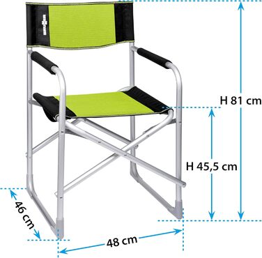 Крісло Brunner Regista Captain Azzurro/Nero (Зелений/Чорний) - Складне кемпінгове крісло преміум-класу