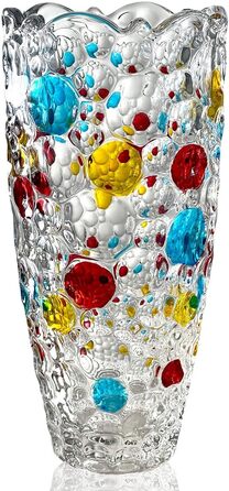 Скляна ваза для квітів Bubble, 25 см - стильна декор ваза для дому, подарунок мамі