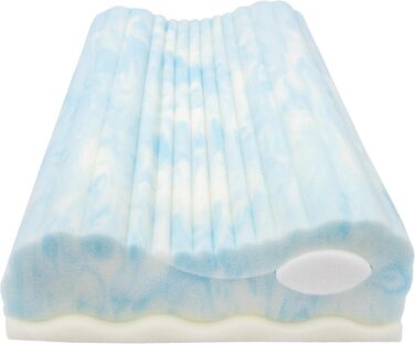 Dream Castle Exclusive Neck Pillow - Gel foam core with wave pattern RG50 - Height adjustable for optimal sleeping position - Sustainable cover made of recycled polyester - 30x60cm