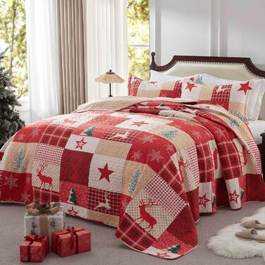 Комплект постільної білизни 3 шт., King Size, помаранчевий/терракотовий, літня ковдра, мікрофібра, богемний стиль, 248x274 см (1 ковдра, 2 наволочки)