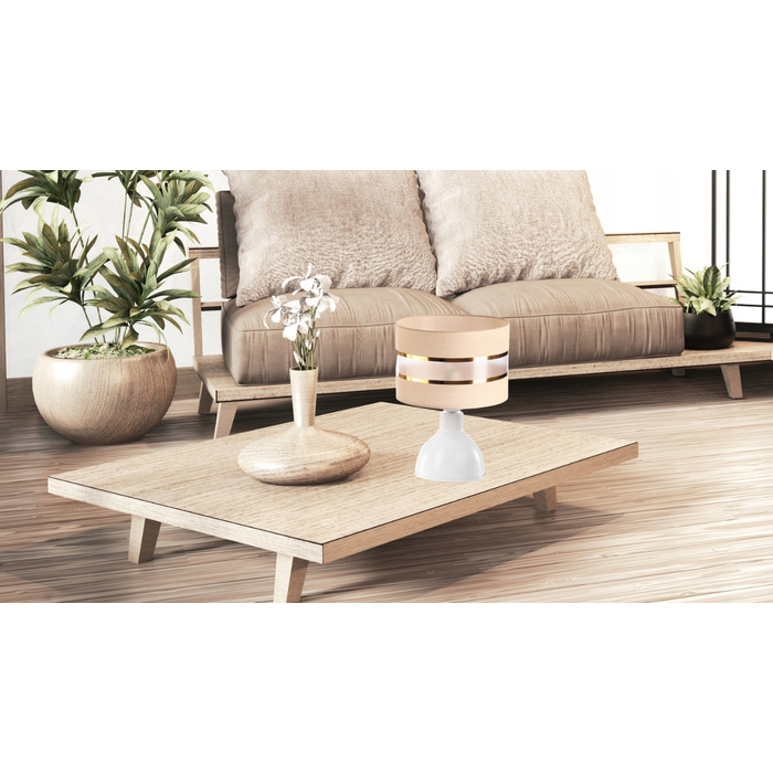 Настільна лампа Skylighting Vire Mat, безбарвна, бежева, жовта, 60 Вт