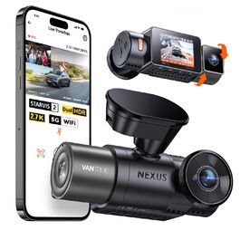 Автомобільний відеореєстратор VANTRUE N2X Dual Dash Cam 2.7K+1080P з HDR, STARVIS 2, GPS, 5GHz WiFi, 2