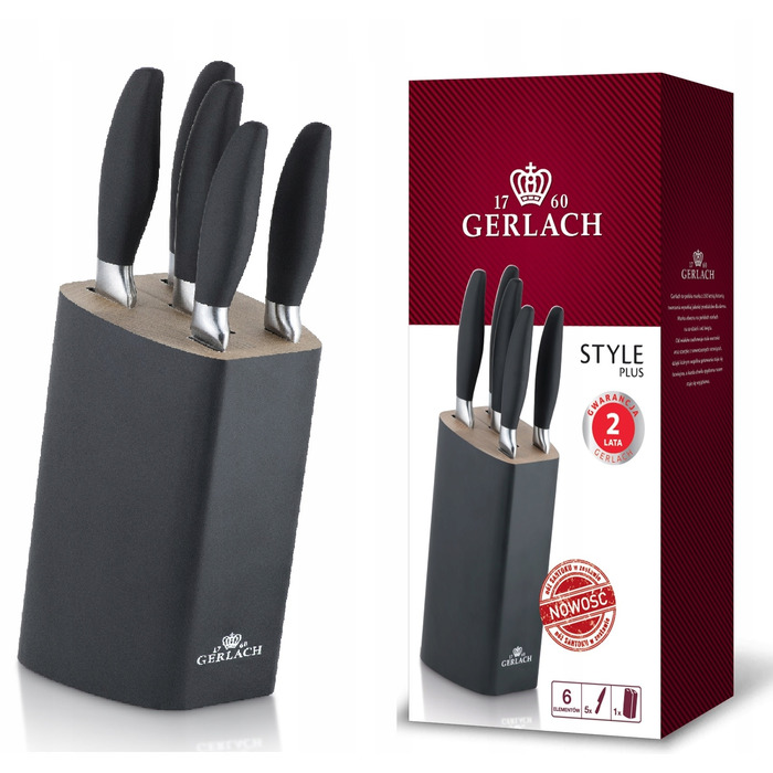 Набір ножів у підставці Gerlach Style Plus, 5 предметів
