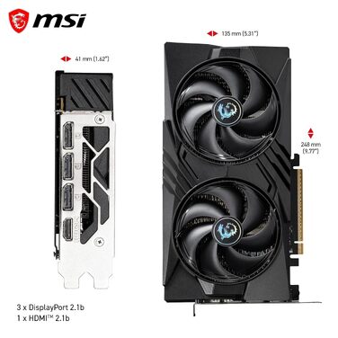 Відеокарта MSI GeForce RTX 5060 GAMING OC 8GB GDDR7, PCIe 5.0, HDMI 2.1b, DisplayPort 2.1b