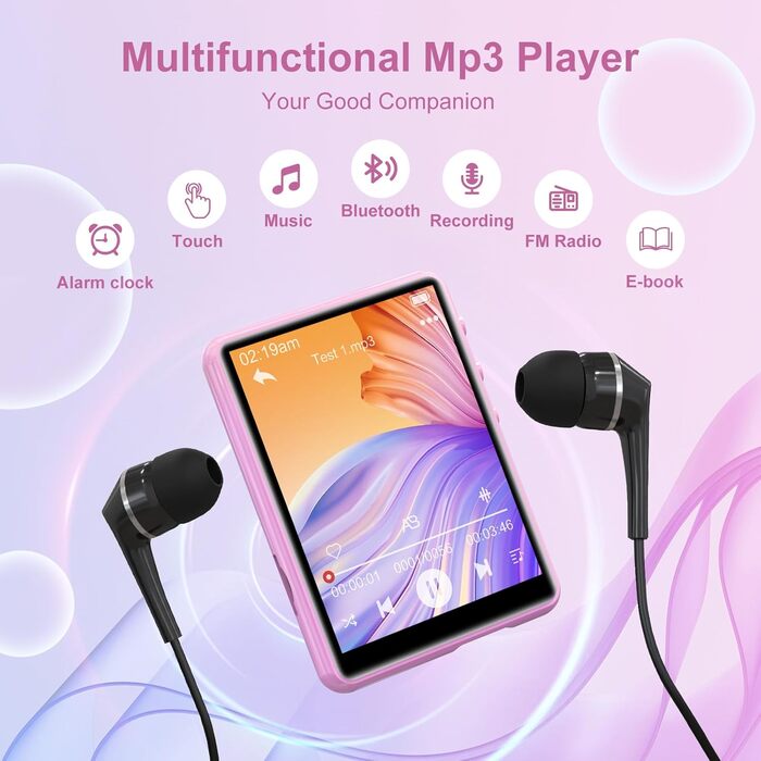 MP3 плеєр 64GB з Bluetooth 5.3, 2.4