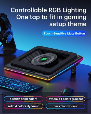 Ігровий охолоджувач для ноутбука llano V12 RGB з потужним турбовентилятором 5.5