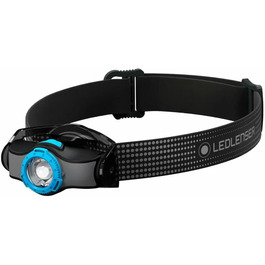 Налобний ліхтар Ledlenser MH3 LED 200 лм, фокус, 130 м, до 35 год, з батарейкою, чорний/синій, для туризму та спорту