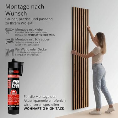 Акустичні настінні панелі SPAZIO Anthrazit 693, 260x54 см (набір 2 шт. 260x27 см), оббивка на фетрі для звукоізоляції