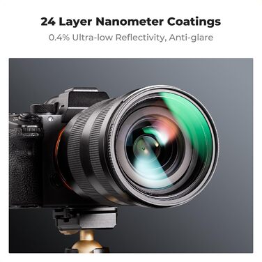 Поляризаційний фільтр K&F Concept 67mm для фотографій: глибокі кольори, зменшення відблисків та відображень, оптичне скло з Multi-Nano покриттям (Nano-Dazzle)