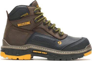 Чоловічі робочі черевики Wolverine Overpass 6' Mid Composite Toe Waterproof Dark Coffee (41 EU)