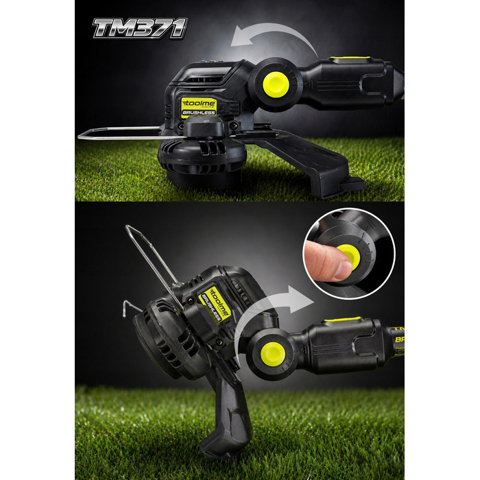 Акумуляторний тример для трави Toolme TM371 (21В) з безщітковим двигуном