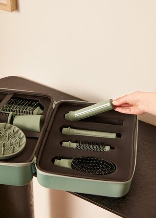 Іонський фен для волосся з технологією Frizz-Free, 2 температурні режими, функція охолодження, 2 швидкості, технологія негативних іонів, 1800W (ION STYLER PRO ADVANCE, салатовий)