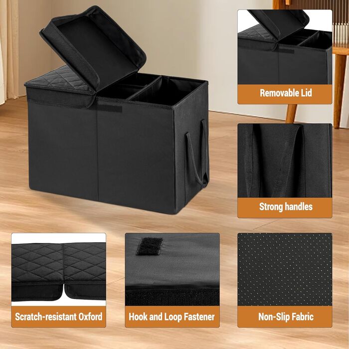 Розширювач для автокрісла для собак UNICITII, органайзер для пасажирського та заднього сидіння, чорний, L (51x29x36 см)