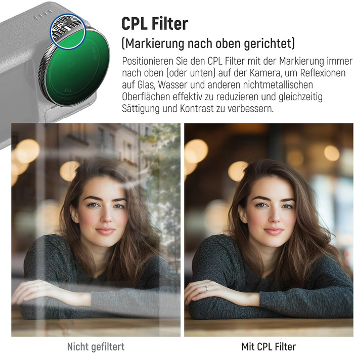 Набір фільтрів ND NEEWER для DJI Osmo Action 3/4/5 Pro (6 шт.) – ND8, ND16, ND32, ND64, ND1000, CPL, HD скло