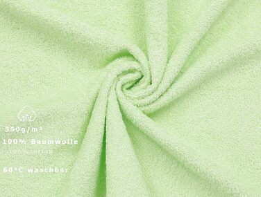 Betz 6-Piece Bath Towel Set - Shower Towel, Palermo Size 70x140 cm, 100% Cotton, Green