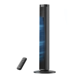 Вентилятор підлоговий Midea FZ10-26MR (BL) 96 см, з пультом, тихий 33 дБ, з осциляцією 90°, таймер 15 год, LED дисплей, 4 швидкості/режими, для спальні та офісу, чорний