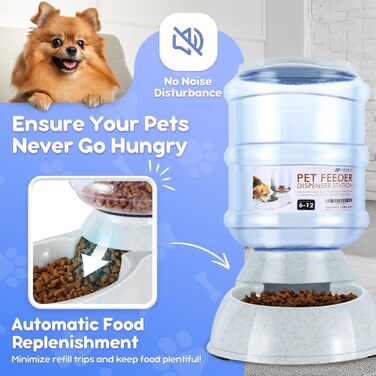Автоматичний годівник для собак та котів Flexzion Gravity Feeder, 2,7-5,4 кг, для малих та середніх порід